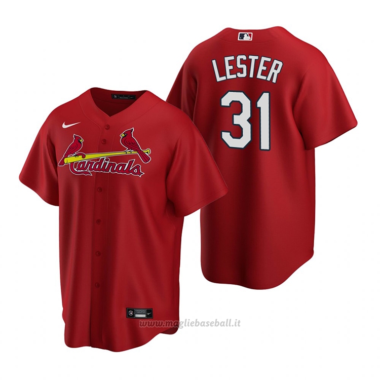Maglia Baseball Uomo St. Louis Cardinals Jon Lester Replica Alternato Rosso